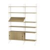 Funktionales Standregal mit Schrank Beige Eiche