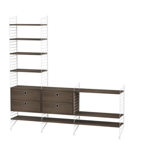 Sideboard Regal Kombination Weiß Walnuss