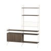 Standregal mit Kommode und Ablagen Beige Walnuss
