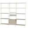 Design Regalwand mit Medienablage Beige Design Regalwand mit Medienablage Beige