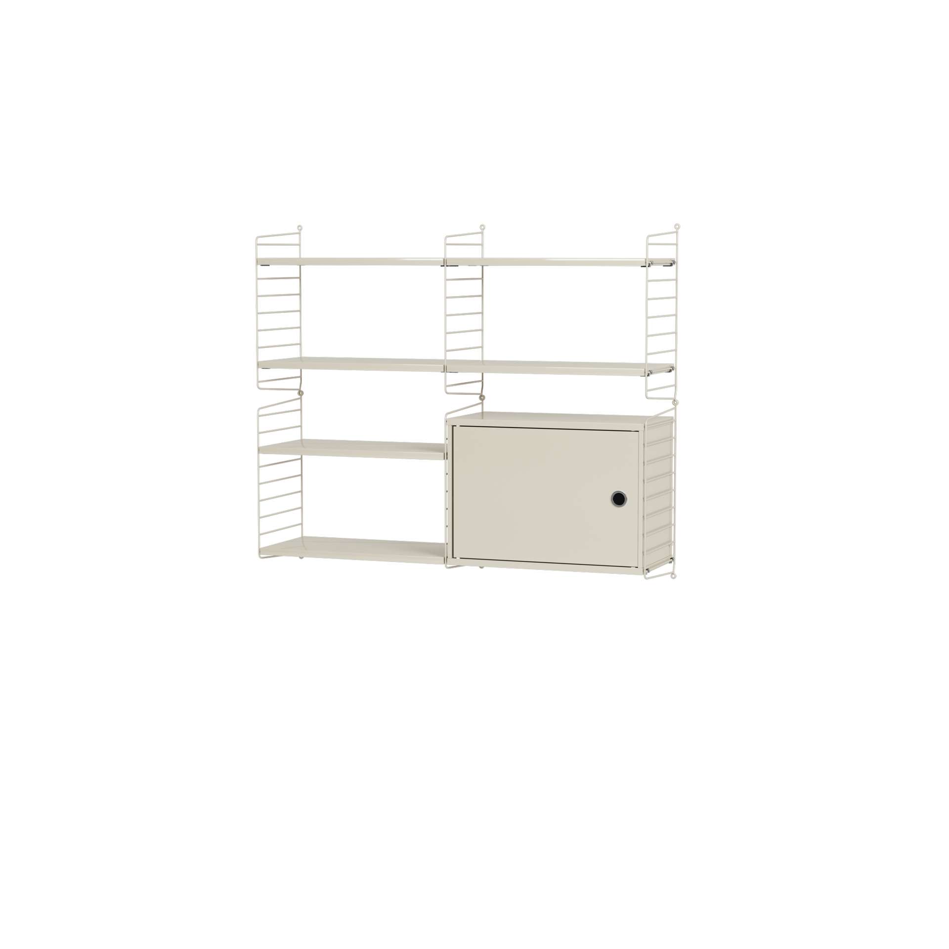 Wandregal mit Hängeschrank Beige Beige Wandregal mit Hängeschrank Beige Beige