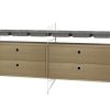 Sideboard mit Schubladen und Aufbewahrungseinsätzen Eiche/Weiß