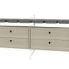 Sideboard mit Schubladen und Aufbewahrungseinsätzen Esche/Weiß