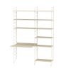 Funktionales Standregal mit Schreibtisch Beige Esche
