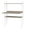 Kleiner Schreibtisch mit Ablage Weiß Beige Kleiner Schreibtisch mit Ablage Weiß Beige