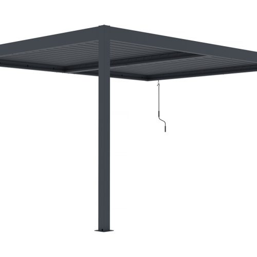 Habitat Et Jardin - Anlehn-pergola 'windsor' Aus Aluminium - Anthrazitgrau - 3 X 4 M Habitat Et Jardin - Anlehn-pergola 'windsor' Aus Aluminium - Anthrazitgrau - 3 X 4 M