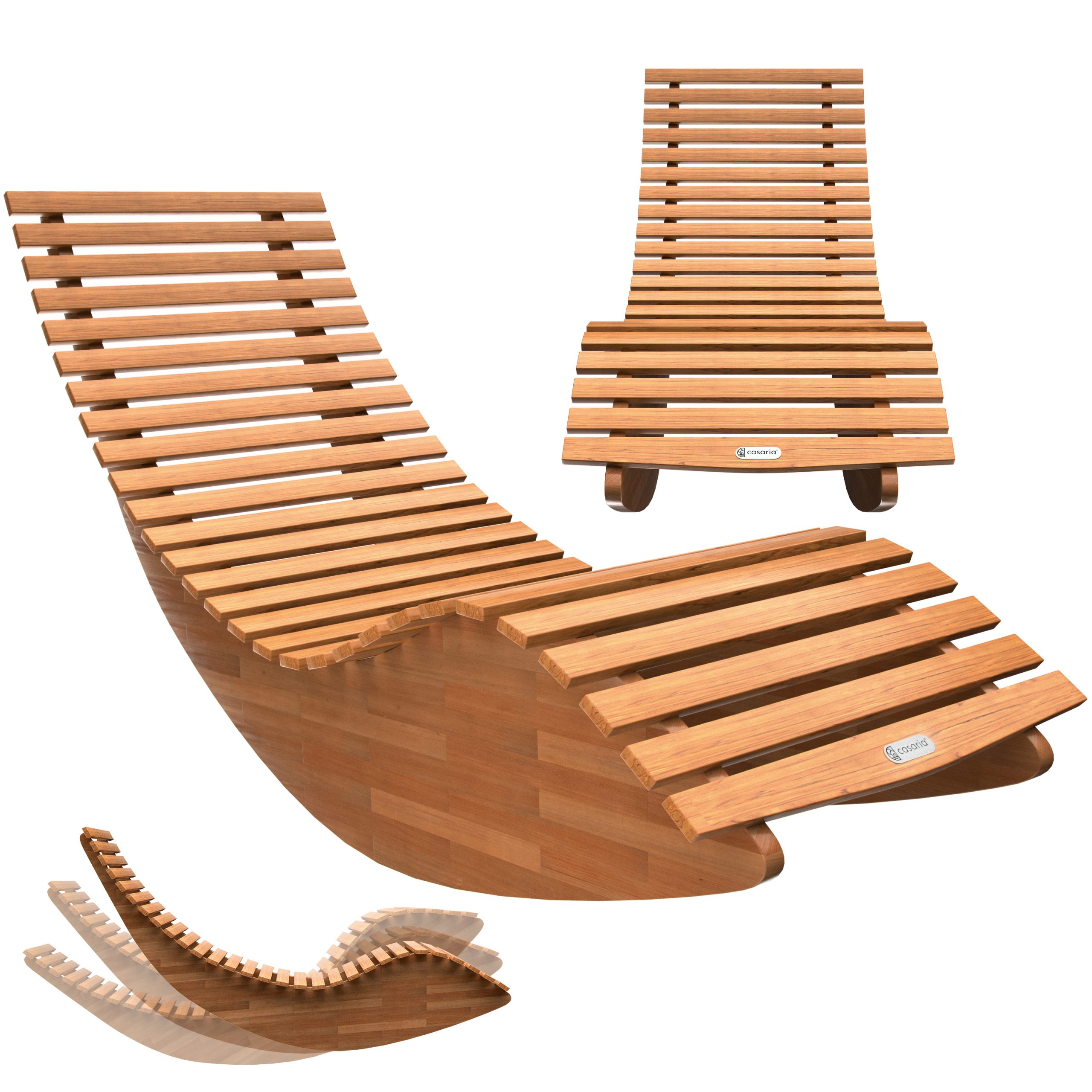 Saunaliege Java 155x60x93cm Akazie FSC®-zertifiziert