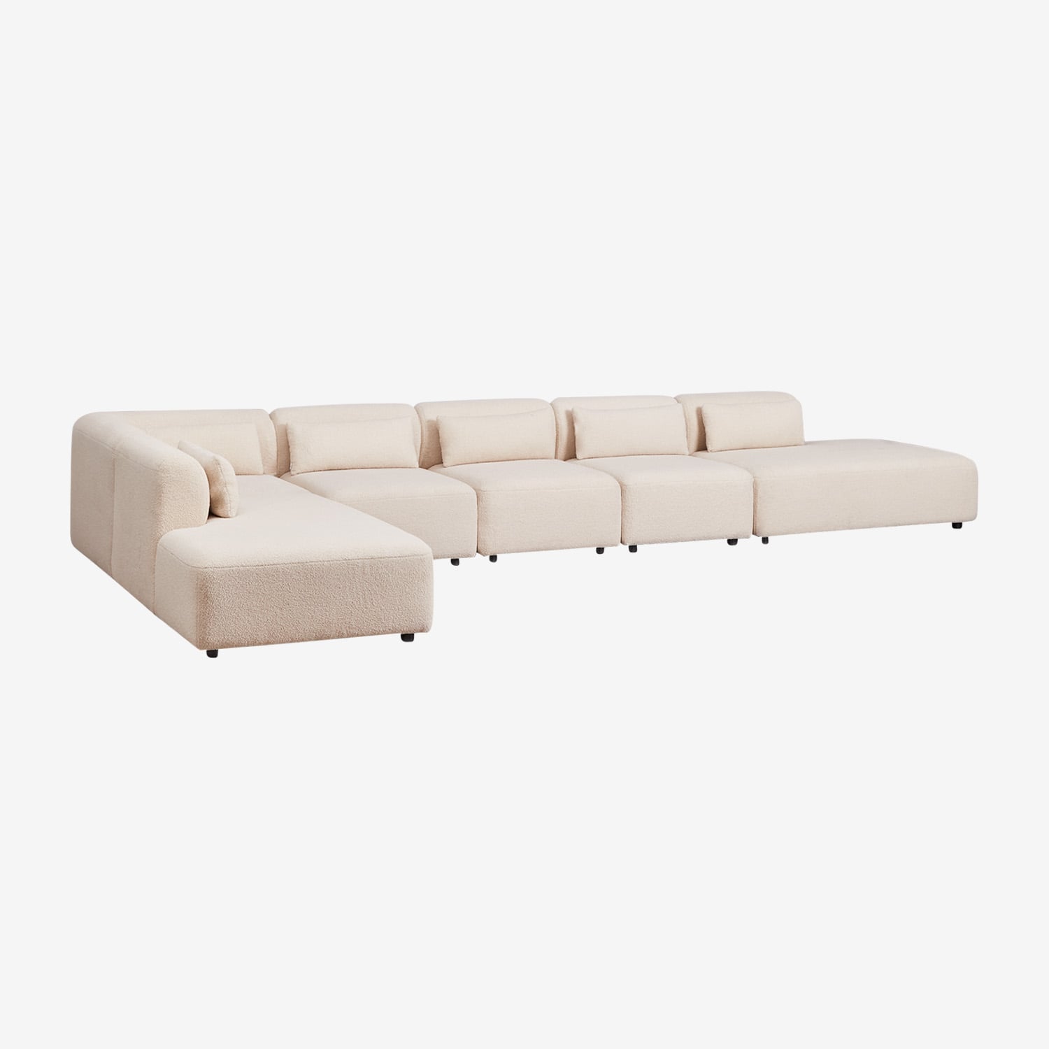 Sklum - 6-teiliges Modulares Ecksofa Fogler Mit Doppel-chaiselounge