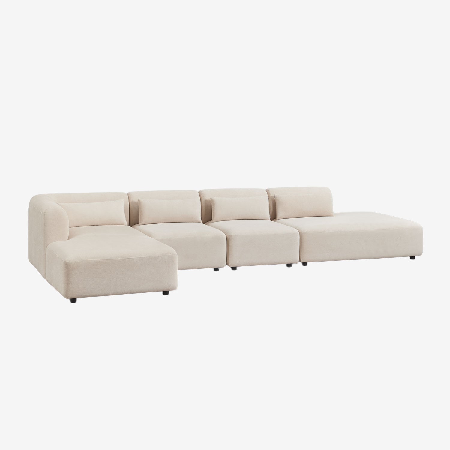 Sklum Modulares Ecksofa Mit Linker Chaiselongue, 4-teilig, Mit Ottomane Fogler