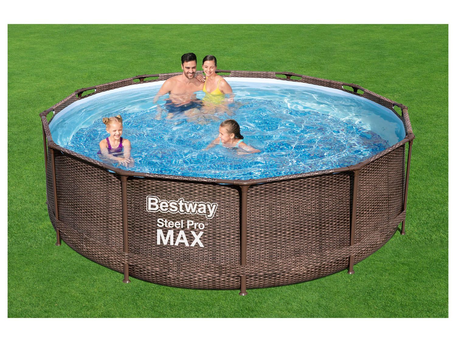 BESTWAY »Steel Pro Max™ DELUXE SERIES™« Set, mit Filterpumpe und Leiter Ø 366 x H 100 cm