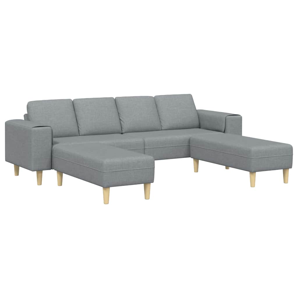 Wohnzimmer Couch 3 Stk. Hellgrau Polyester Vidaxl