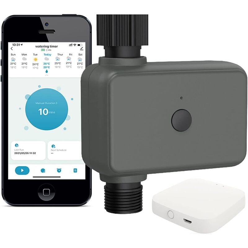 Ulisem - Smart Water Timer, Gartenschlauch Mit Bewässerungsplänen/regenverzögerung/manuellem Bewässerungssystem Ulisem - Smart Water Timer, Gartenschlauch Mit Bewässerungsplänen/regenverzögerung/manuellem Bewässerungssystem