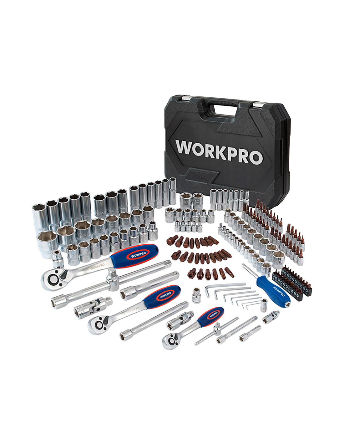 Mechanisches Werkzeugset 1/4" + 3/8" + 1/2", 172 Teile Mechanisches Werkzeugset 1/4" + 3/8" + 1/2", 172 Teile
