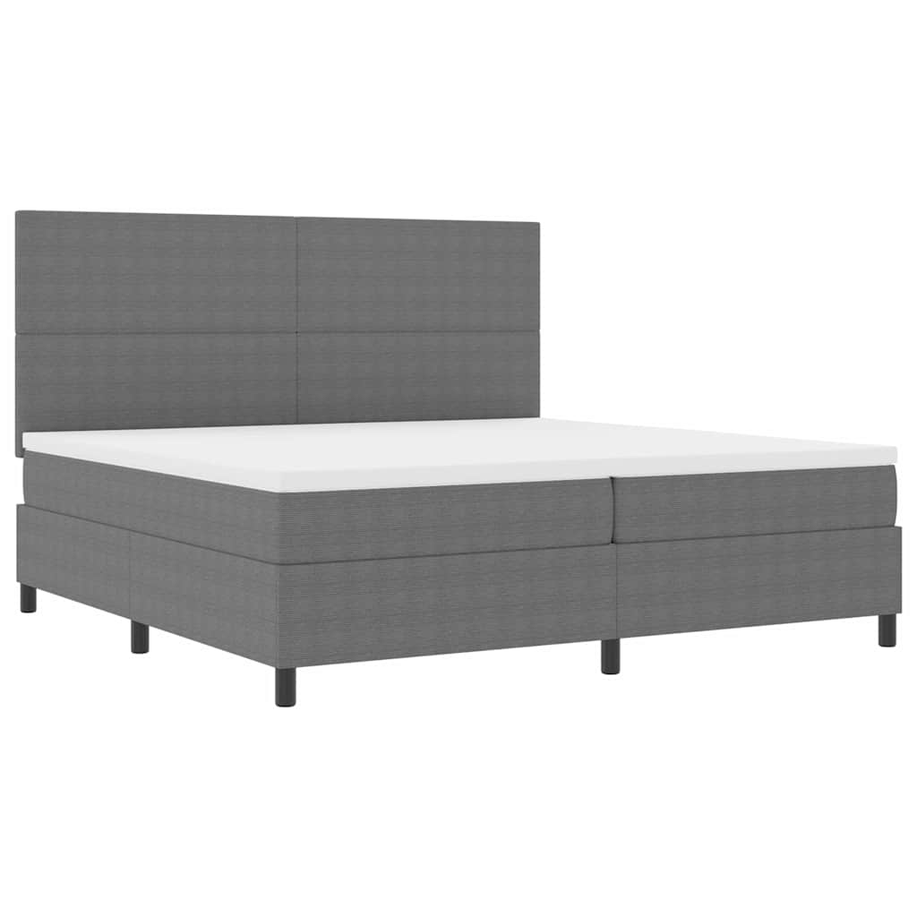 Boxspringbett Hellgrau Und Weiß 203 X 200 X 128 Cm Cordstoff Vidaxl Boxspringbett Hellgrau Und Weiß 203 X 200 X 128 Cm Cordstoff Vidaxl