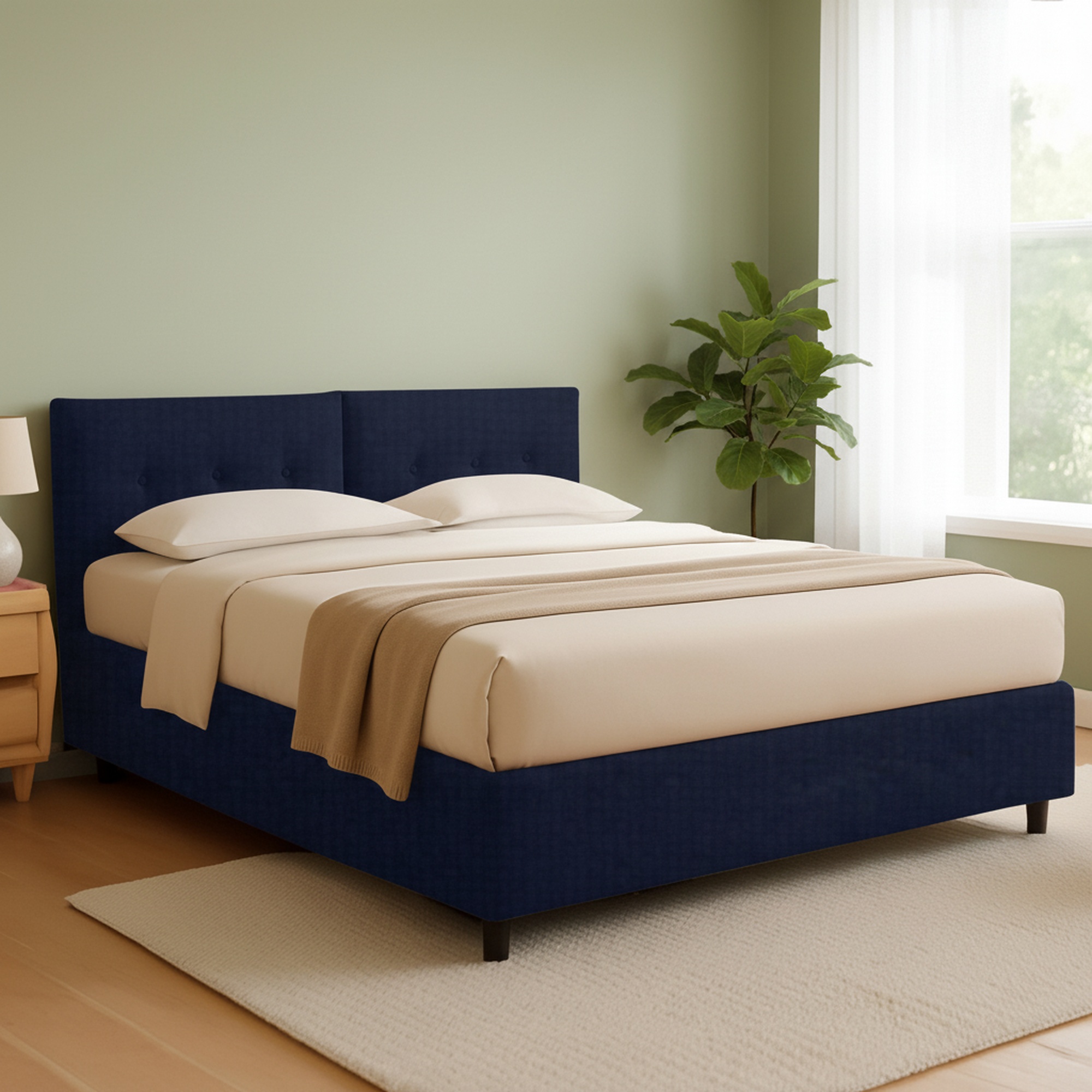Derby Doppelbett, Abnehmbar, Lila