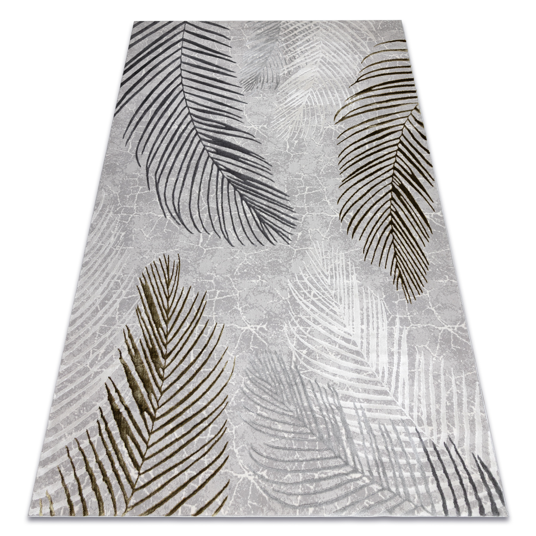 Teppich Allure 8752 Palmenblätter - Strukturell, Stilvoll, Glamourös Grau / Gold Grey 240x330 Cm Teppich Allure 8752 Palmenblätter - Strukturell, Stilvoll, Glamourös Grau / Gold Grey 240x330 Cm