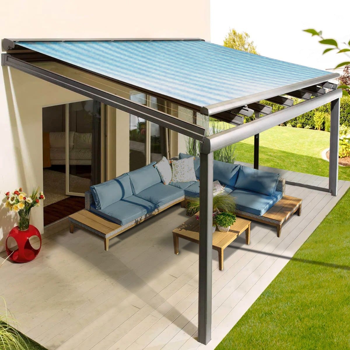 Wintergartenmarkise Caprio Flex nach Maß - Individuell wählbar bis zu 650.00 x 600.00 cm (B x H) - Wintergartenmarkise Caprio Flex Wintergartenmarkise Caprio Flex nach Maß - Individuell wählbar bis zu 650.00 x 600.00 cm (B x H) - Wintergartenmarkise Caprio Flex