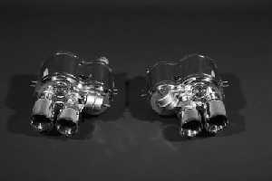 Capristo Edelstahl Endschalldämpfer mit 4x85mm Endrohren ohne Klappen passend für Ferrari 550/575/456M Capristo Edelstahl Endschalldämpfer mit 4x85mm Endrohren ohne Klappen passend für Ferrari 550/575/456M
