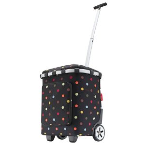 reisenthel Carrycruiser Einkaufstrolley schwarz mit bunten Punkten + Deckel
