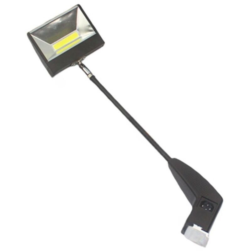 20-w-led-scheinwerfer Mit Langem, Schwarzem Arm Für Messestände Oder Ausstellungen – Dreifarbiges Licht, Robustes Aluminiumgehäuse, 220-v-eurostecker