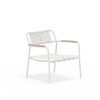 Verdea Rope gemütlicher Loungestuhl Outdoor Ivory / Perlweiß