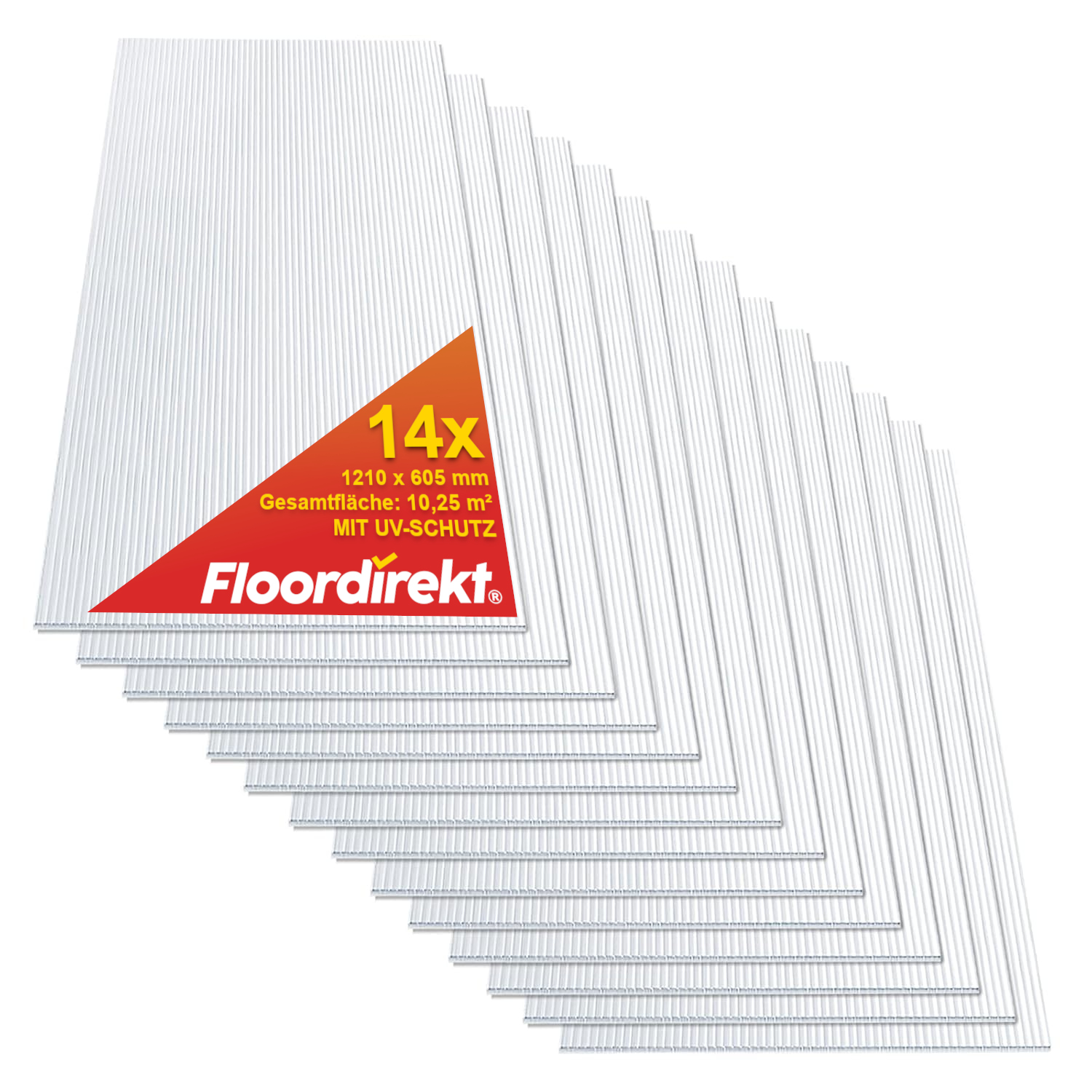 Doppelstegplatte Für Heimwerken & Konstruktion Transparent 6 Mm 60,5 X 121 Cm (14er Set) Doppelstegplatte Für Heimwerken & Konstruktion Transparent 6 Mm 60,5 X 121 Cm (14er Set)