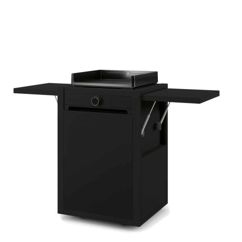 Plancha Grill Modern Elektro 45 Schwarz auf Rollwagen