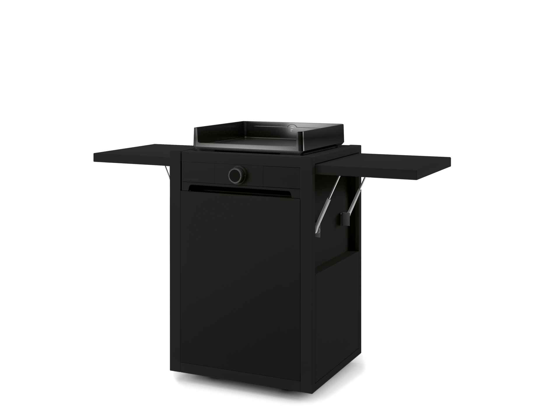 Plancha Grill Modern Elektro 45 Schwarz auf Rollwagen