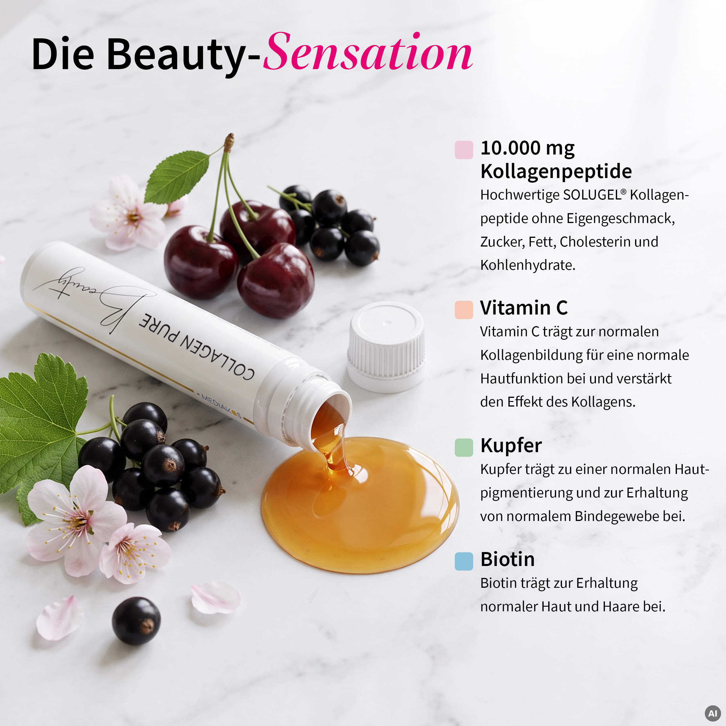 COLLAGEN PURE Beauty 10 g Kollagen Trinkampullen hochdosiert - Gallery 5 COLLAGEN PURE Beauty 10 g Kollagen Trinkampullen hochdosiert