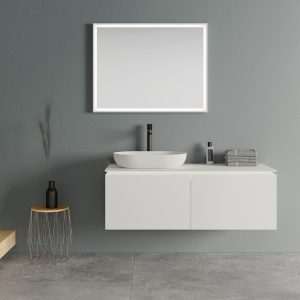 Waschtischunterschrank Bernstein Treasure 120cm Weiß Softmatt Mit Led-beleuchtung