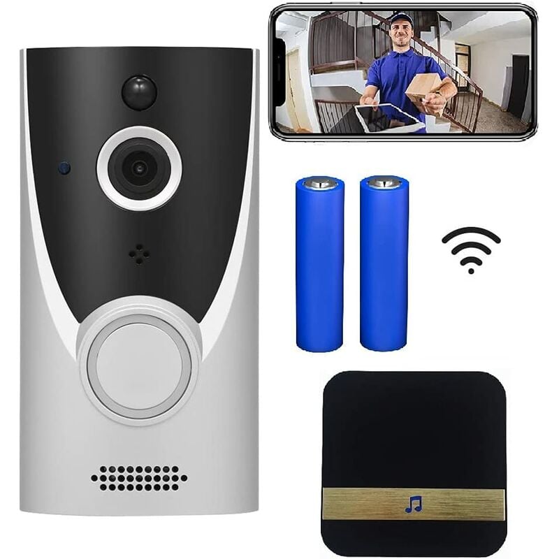 10 Ones Design Kabellose 1080p-video-türklingel Der Neuesten Generation Mit Nachtsicht Und Pir/rir-bewegungssensorerkennung, Ring Doorbell-video-türklingel Mit Glockenspiel, Visuelle Türklingel