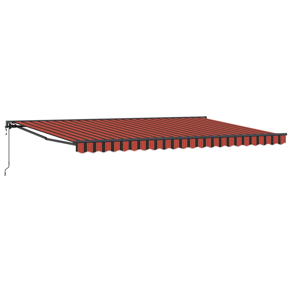 Vidaxl - Einziehbare Markise Manuell Orange Und Braun 500x300 Cm Stoff Vidaxl - Einziehbare Markise Manuell Orange Und Braun 500x300 Cm Stoff