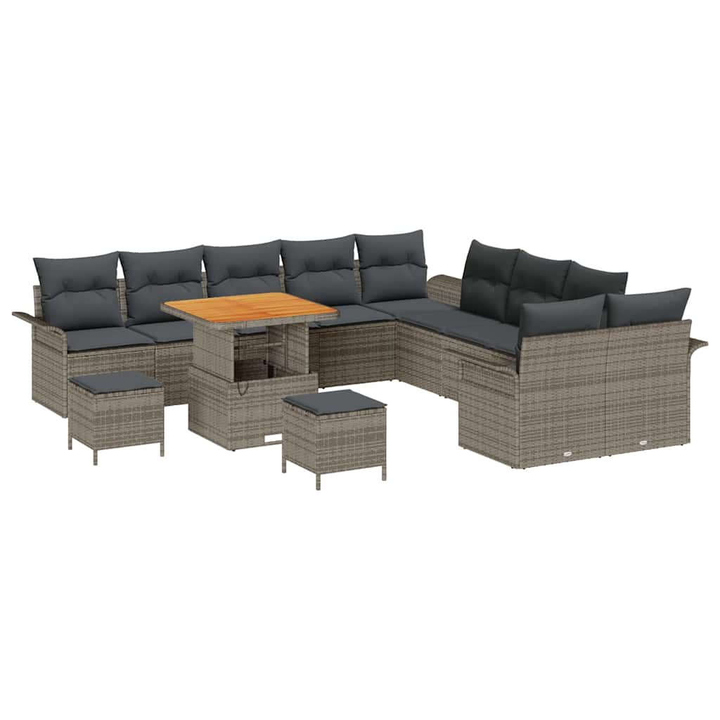 Vidaxl - Garten-sofa-set Mit Kissen 13 Pcs Grau 80 X 80 X 71 Cm Vidaxl - Garten-sofa-set Mit Kissen 13 Pcs Grau 80 X 80 X 71 Cm