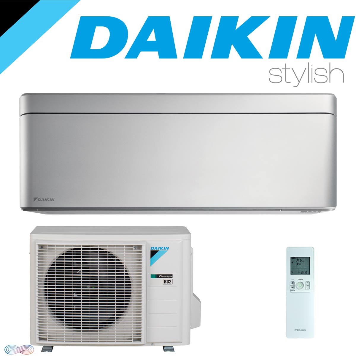 SET DAIKIN STYLISH Wandgerät Silber 2,0 kW""