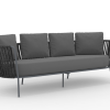 3-Sitzer Sofa Daisy Rope – wasserbeständig dunkelgrau, anthrazit