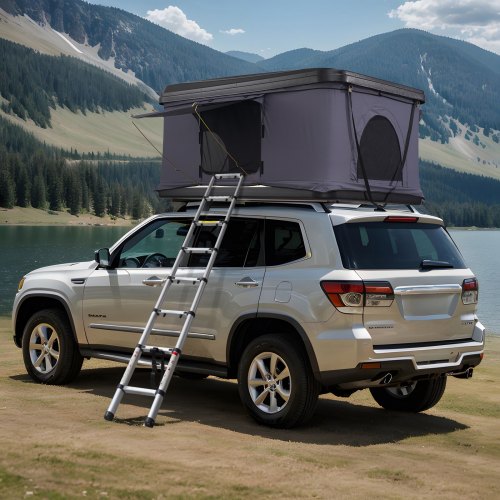 VEVOR Zelt Dachzelt Auto ABS-Hartschale für 2–3 Personen, Hartschalen-Dachzelt mit Teleskopleiter, dicker Matratze, wasserdichte winddichte Dachzelte mit UV-Schutz für Jeep SUV Van Pickup VEVOR Zelt Dachzelt Auto ABS-Hartschale für 2–3 Personen, Hartschalen-Dachzelt mit Teleskopleiter, dicker Matratze, wasserdichte winddichte Dachzelte mit UV-Schutz für Jeep SUV Van Pickup