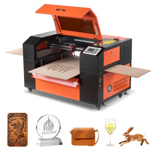 VEVOR CO2-Lasergravierer 60 W, 600x400 mm Arbeitsbereich, CO2-Laser-Gravier- & Schneidemaschine mit 4-Wege-Luftunterstützung, kompatibel mit LightBurn, CorelDRAW & RDWorks, für Holz, Acryl & Glas - Gallery 1 VEVOR CO2-Lasergravierer 60 W, 600x400 mm Arbeitsbereich, CO2-Laser-Gravier- & Schneidemaschine mit 4-Wege-Luftunterstützung, kompatibel mit LightBurn, CorelDRAW & RDWorks, für Holz, Acryl & Glas