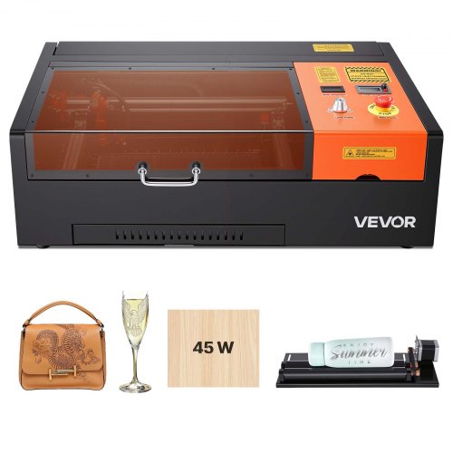 VEVOR Lasergravierer CO2 45W, 300x200 mm, Tisch-CO2-Lasergravurmaschine mit Drehachse, Luftunterstützung, kompatibel mit LightBurn, CorelDRAW und GRBL, für Holz, Acryl & Glas VEVOR Lasergravierer CO2 45W, 300x200 mm, Tisch-CO2-Lasergravurmaschine mit Drehachse, Luftunterstützung, kompatibel mit LightBurn, CorelDRAW und GRBL, für Holz, Acryl & Glas