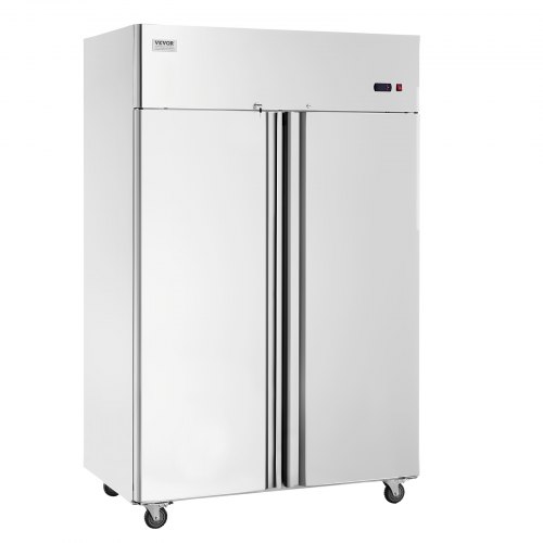 VEVOR Gewerbe-Gefrierschrank 1100 L, Gefrierschrank mit 2 Türen, Edelstahl-Gefrierschrank mit automatischer Abtauung, 6 verstellbaren Ablagen, Temperaturregelung von -25 bis -15 °C und 4 Rädern - Gallery 1 VEVOR Gewerbe-Gefrierschrank 1100 L, Gefrierschrank mit 2 Türen, Edelstahl-Gefrierschrank mit automatischer Abtauung, 6 verstellbaren Ablagen, Temperaturregelung von -25 bis -15 °C und 4 Rädern