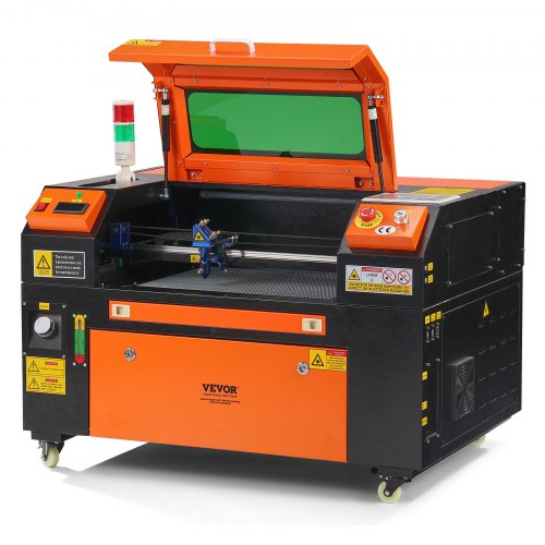 VEVOR 50 W CO2-Lasergravierer, 300x500mm, 500mm/s Laserschneidmaschine mit 2-Wege-Pass-Air-Assist, kompatibel mit LightBurn, CorelDRAW, AutoCAD, Windows, Mac OS, Linux, für Holz, Acryl, Stoff - Gallery 1 VEVOR 50 W CO2-Lasergravierer, 300x500mm, 500mm/s Laserschneidmaschine mit 2-Wege-Pass-Air-Assist, kompatibel mit LightBurn, CorelDRAW, AutoCAD, Windows, Mac OS, Linux, für Holz, Acryl, Stoff