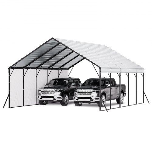 VEVOR Carport, 5,8x7,45x3,77 m, Lagerzelt mit stabilem Rahmen und Dach, Autounterstand mit abnehmbaren Seitenwänden, Mehrzweck-Garagezelt für Pickup, Boot, LKW und Traktoren VEVOR Carport, 5,8x7,45x3,77 m, Lagerzelt mit stabilem Rahmen und Dach, Autounterstand mit abnehmbaren Seitenwänden, Mehrzweck-Garagezelt für Pickup, Boot, LKW und Traktoren