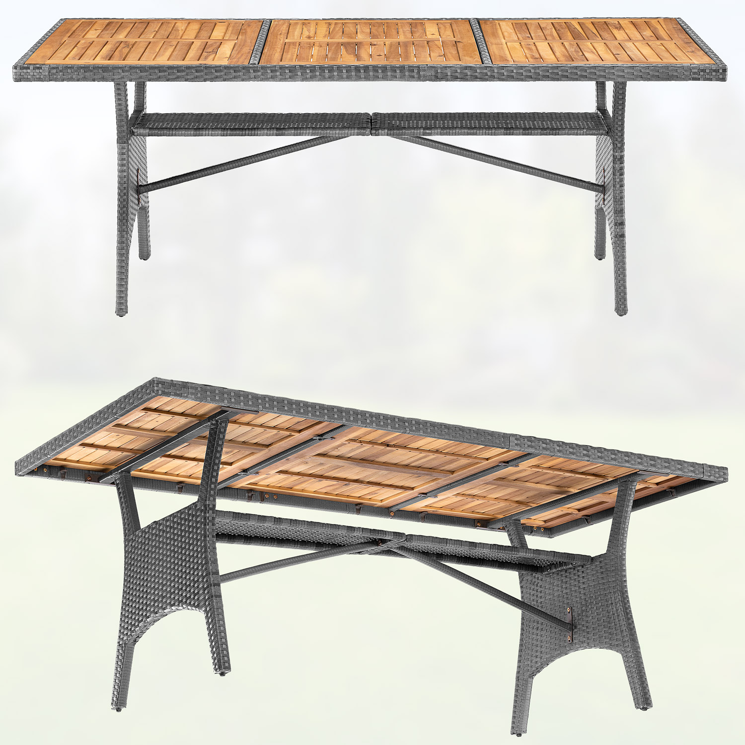 Garten-Sitzgruppe 5-tlg Akazienholz FSC®-zertifiziert