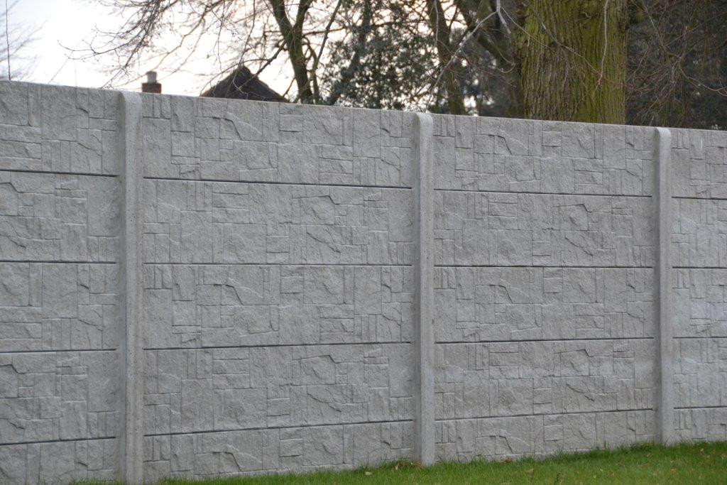 Betonzaun Stepstone grau 200x231cm einseitig Betonzaun Stepstone grau 200x231cm einseitig