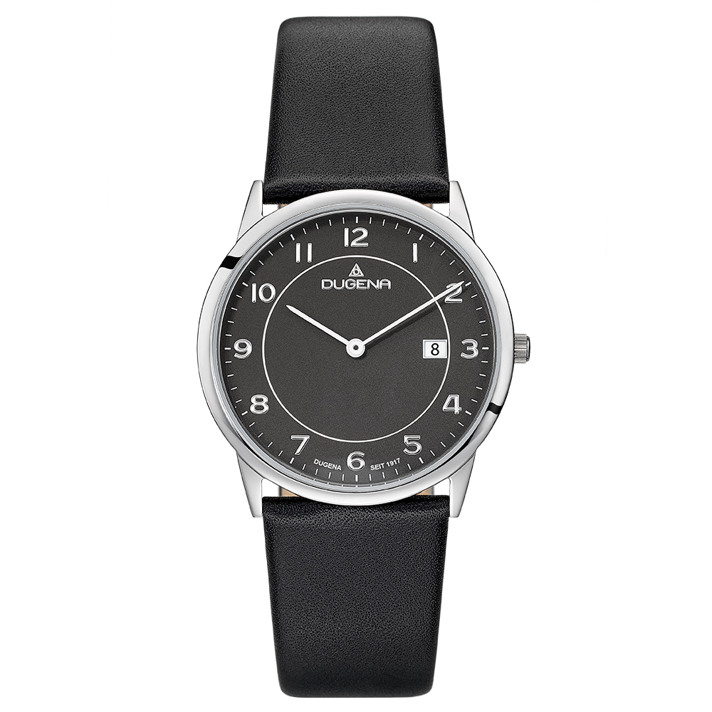 Modena XL Schwarz Silber Lederband Modena XL Schwarz Silber Lederband