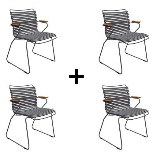 Click Set Stühle 4tlg. dunkelgrau Click Set Stühle 4tlg. dunkelgrau