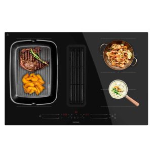 Kochfeld De Induktion Bolero Squad Ih 4800 Totalflex80, Integrierte Dunstabzugshaube, 15 Stufen De Leistung, 7400w, Timer, Stärke De Absaugung De 630 M3/h, Touch, Lock De Sicherheit – Cecotec