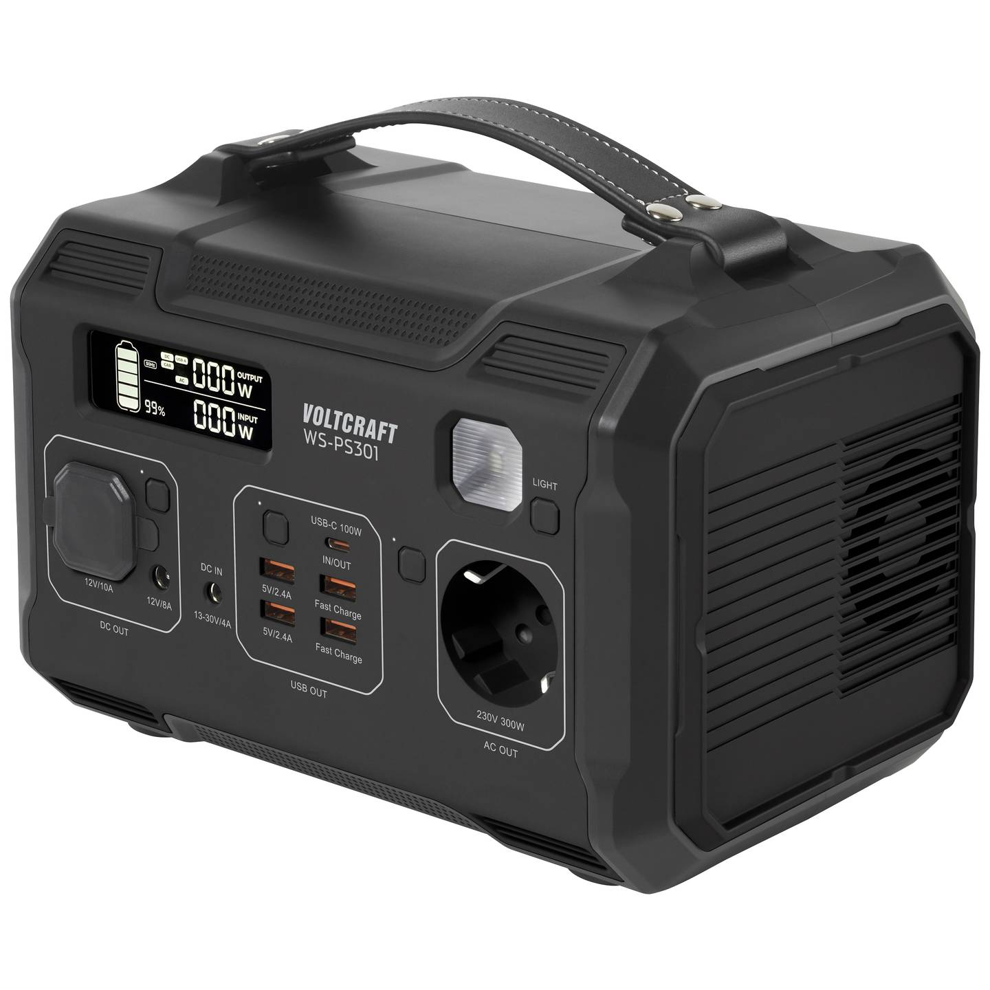 [neuwertig] B-ware Voltcraft Ws Ps301 276 Wh Powerstation Fast Charge Nickel Mangan Cobalt Schwarz
