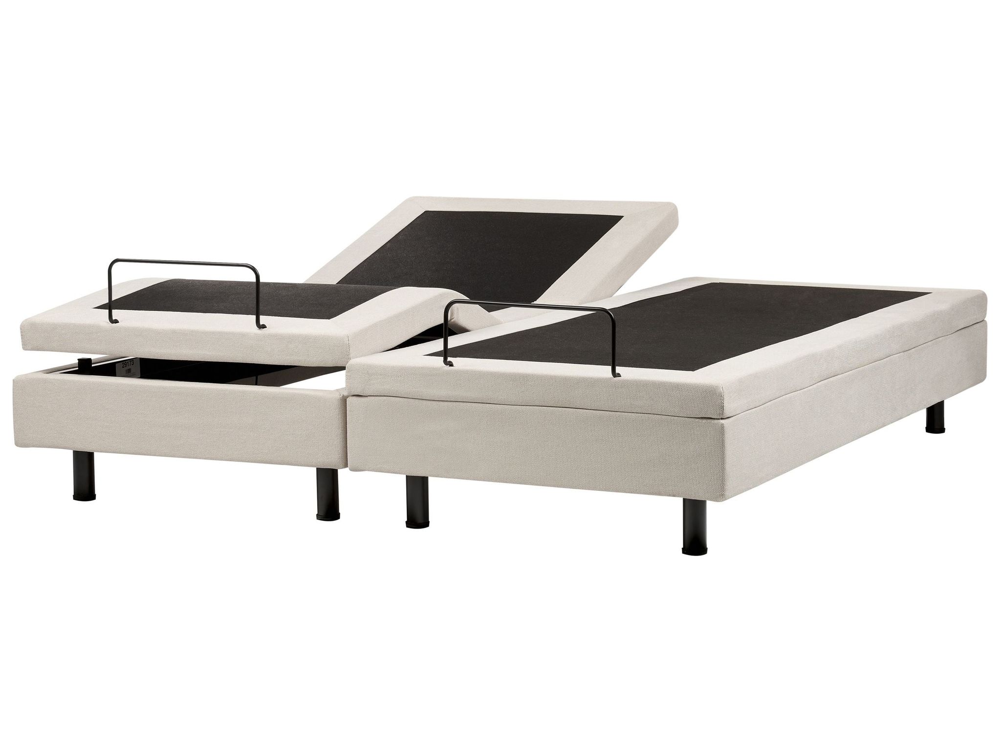 Verstellbares Bett Ohne Kopfteil Stoff Duke Ii 180 X 200 Cm Hellbeige
