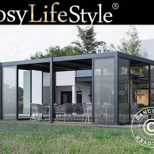 Bioklimatischer Pergola-pavillon San Pablo Alu+ Mit Schiebetüren,