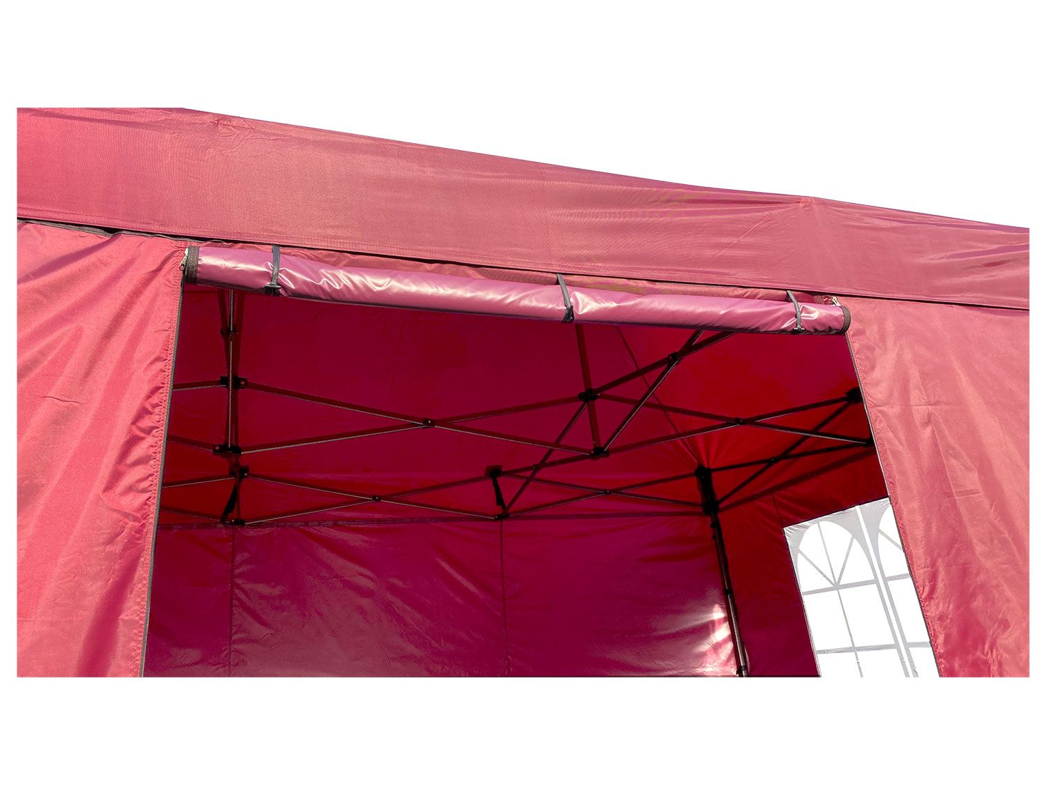 GRASEKAMP Faltpavillon Premium Line (3x4,5m + Seitenteile, Bordeaux)